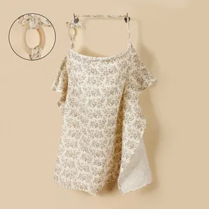 Maternity Nursing Cover Baby <strong>Breastfeeding</strong> <strong>Sling</strong> Cotton Mother Lactation Apron Towel Breathable Side Slit Loose Fit - Product Image 4