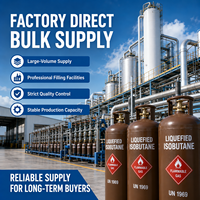 Isobutane en vrac directement de l'usine, gaz CAS 75-28-5 99,5% pour les achats en gros volumes avec bouteille et réservoir ISO, approvisionnement stable