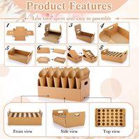 30 Pièces Présentoirs à Cônes de Confettis Marron pour Mariage, avec Cônes en Papier Kraft et Poignée Portable, pour Décoration