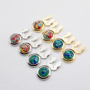 Cache-boutons de chemise à clous de manchette de style baroque élégants |   Couvre-boutons de chemise personnalisables |   Cuivre de qualité supérieure - Product Image 1