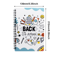 Qualisub Nouveauté Bloc-notes A5 avec couverture en PET, spirales, bloc-notes vierge pour sublimation avec bloc-notes adhésifs colorés