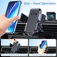 Soporte para Teléfono de Coche para Rejilla de Ventilación, Clip Metálico con Gancho 360 °   Botón de Liberación Giratorio, Logotipo Personalizado OEM al por Mayor para Todos los Teléfonos Inteligentes