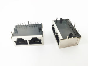 10P8Cサイドエントリー<span class=keywords><strong>2</strong></span>ポートRJ45ジャック一体型コネクタ - Product Image 3