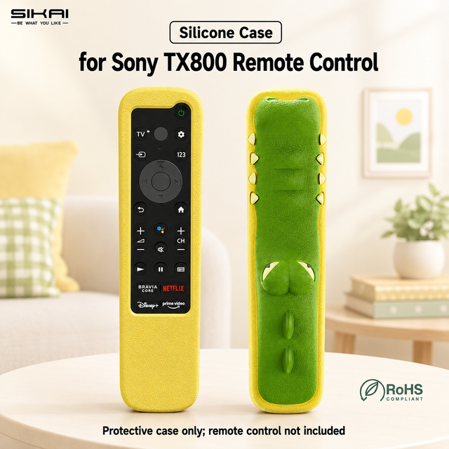 SIKAI Sony TX800 TV Remote Case Soft Silicone Anti-Scratch Cute Silicone Cover for Bedroom Sofa Home Use Shockproof