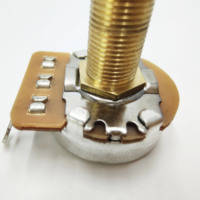 Bronze CTS Threaded Shaft Rotary Potentiometer 28mm A/B 250K/500K Volume Tone Control for Electric Guitar Bass