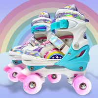 Patins à roulettes pour enfants, vente en gros, patins à roulettes à 4 roues pour enfants, taille réglable