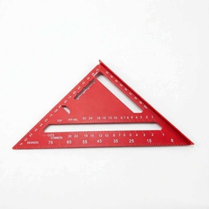 <span class=keywords><strong>Équerre</strong></span> triangulaire en alliage d'aluminium pour charpentier 90° °   45 °   Règle de marquage carrée pour charpentier, outil de travail du bois - Product Image 4