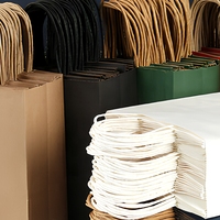 Großhandel 16 \ "* 6 \" * 12 \ "Benutzer definierte Logo Kraft Pappe Papier Einkaufstaschen mit rundem Seil griff Bunte Geschenkt üten für die Förderung
