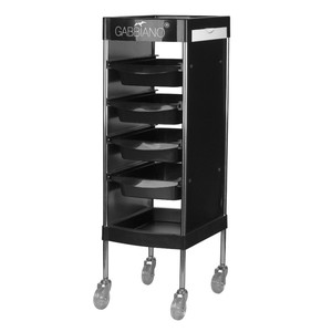Gabbiano FX11F nero assistente per parrucchieri mantella da barbiere in poliestere resistente per saloni di parrucchiere - Product Image 1