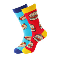 Chaussettes personnalisées avec logo coloré et original pour hommes et femmes, chaussettes en coton tissées et tricotées avec des motifs amusants de dessins animés et d'anime
