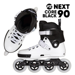 Powerslide Baoshilai White Three-point All-round Block Casual Flat Flower Patins à roulettes pour hommes, femmes et adolescents Trinity Mount - Product Image 2