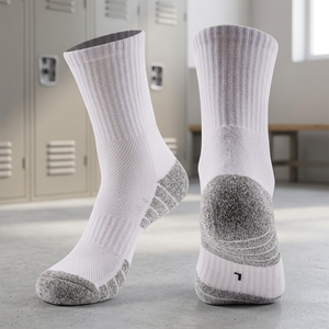 Chaussettes de basket-ball unisexes en tricot premium Spandex/Nylon, personnalisées, antidérapantes, respirantes, absorbant la transpiration, pour adultes, printemps - Product Image 3