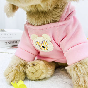 Sudadera con capucha para perro con forro polar, bonito estampado de animales para ropa de gato y perro, ropa de otoño e invierno - Product Image 3