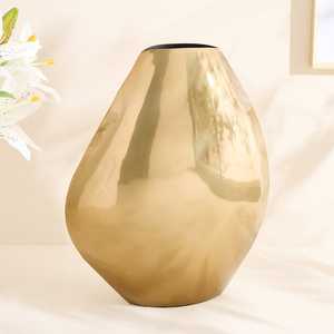 Elegant Art Deco Metal <b>Floor</b> <b>Vase</b> for Wedding Decor - Product Image 1