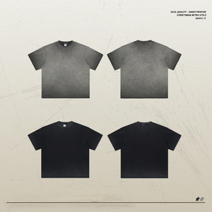 T-shirt unisexe en coton 100% lourd délavé à l'acide avec logo personnalisé, vente en gros, t-shirts vintage oversize vierges pour hommes - Product Image 2