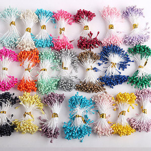 Handmade 360pcs 1mm nhọn Hoa Ngọc Trai nhị Kẹp tóc hoa nhân tạo phụ kiện cho đám cưới DIY Craft - Product Image 1
