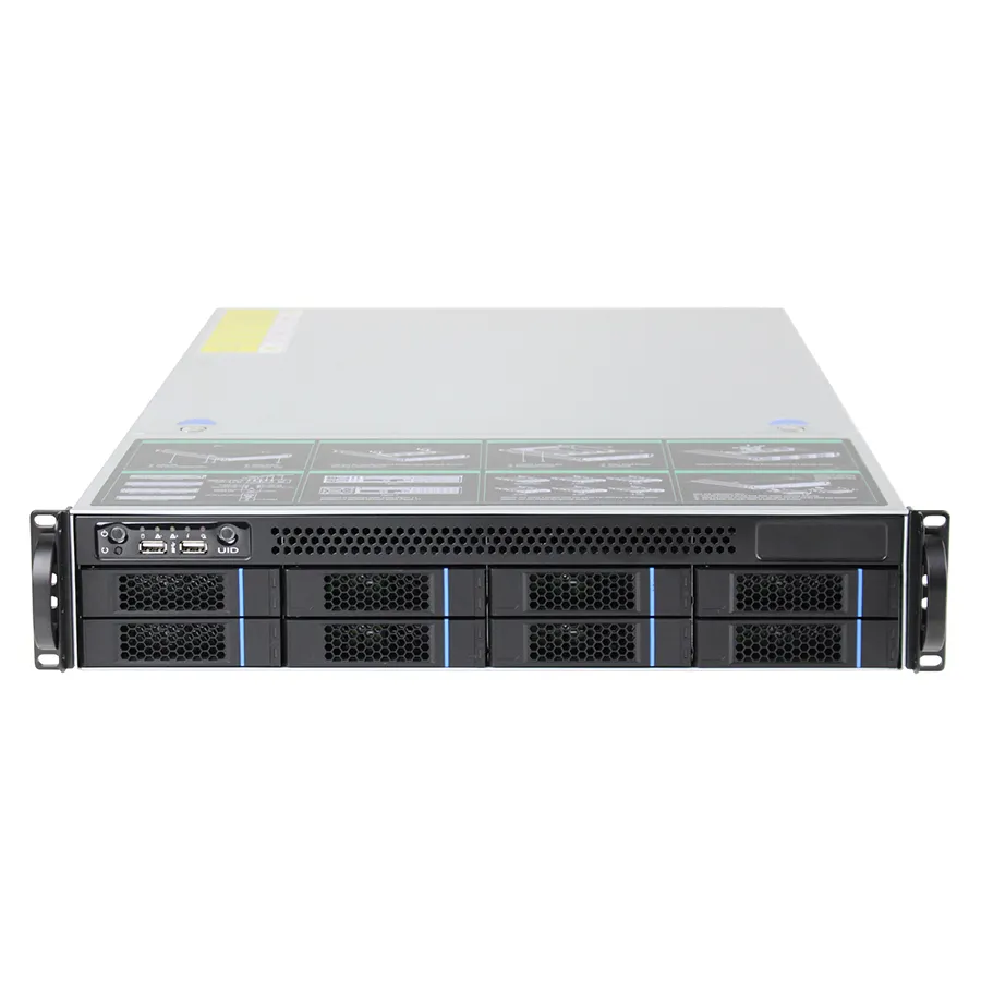 Goedkope Prijs 2u Rack Mount Servers Bailianf R750 2u 8sff Rack Server Cloud Opslag Met Voeding Ondersteuning Server Chassis