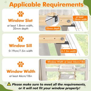 ZMaker Dubbellaagse Kattenvensterbank Eenvoudig te Installeren Hangmat Kattenbed Verstelbare Kattenhangmat met Zacht Warm Pluche Voering Kussen - Product Image 4