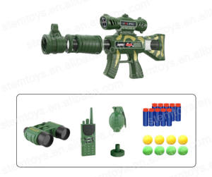 2-in-1屋外スポーツゲーム競争力のある教育玩具プラスチック空気力の弾丸射撃銃の茎子供のための - Product Image 5