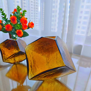 Jarrón de cristal sencillo y moderno, adornos para arreglos florales, sala de estar, porche, mesa de comedor, luz de Hotel, decoraciones artesanales de lujo - Product Image 3