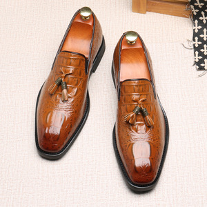 Mocassini da uomo in pelle PU con nappe, eleganti, formali, slip-on, da <span class=keywords><strong>smoking</strong></span>, casual, Penny Loafer - Product Image 2