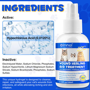 OIMMAL <span class=keywords><strong>Spray</strong></span> de récupération des plaies <span class=keywords><strong>pour</strong></span> animaux de compagnie de 100ml <span class=keywords><strong>Spray</strong></span> d'acide hypochloreux <span class=keywords><strong>pour</strong></span> la guérison des plaies de <span class=keywords><strong>chat</strong></span> <span class=keywords><strong>pour</strong></span> désinfecter l'inflammation prévient - Product Image 2