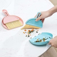 Ensemble balayette et pelle de bureau mini HCD23, poils en nylon doux et durables, style manuel en plastique, pour la maison, la voiture, le lit, les cheveux et le clavier