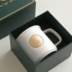 Tazza da <span class=keywords><strong>Caffè</strong></span> in Ceramica Personalizzata con LOGO, Stile Retrò di Lusso, Stampa con <span class=keywords><strong>Lettere</strong></span>, Colore Unico, Promozione per Regalo di Natale - Product Image 4