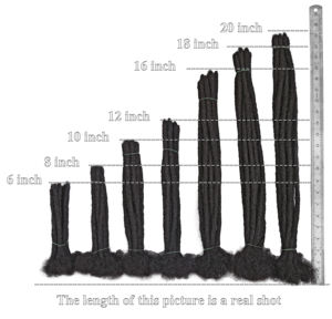 Estensioni dei capelli umani-le estensioni permanenti del Dreadlock per donne/uomini, possono essere tinte, possono essere arricciate e sbiancate, nero naturale - Product Image 4