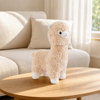 Peluche en alpaga ultra douce personnalisée en gros, jouet en peluche premium à poils bouclés, animal en peluche lama pour cadeau d'enfant et décoration intérieure