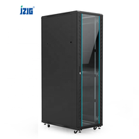 47U 600*800 Gabinete de computadora Fácil instalación Estante de servidor de red de acero de 19 pulgadas con puerta de vidrio para centro de datos