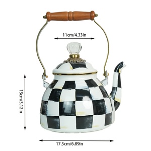Luxury Ceramic Enamel Tea <b>Kettle</b> 2.5L Heat-resistant <b>Induction</b> Cooker for Brewing Tea Household Single Pot ZJ198 Enamel Tea Kett - Product Image 5