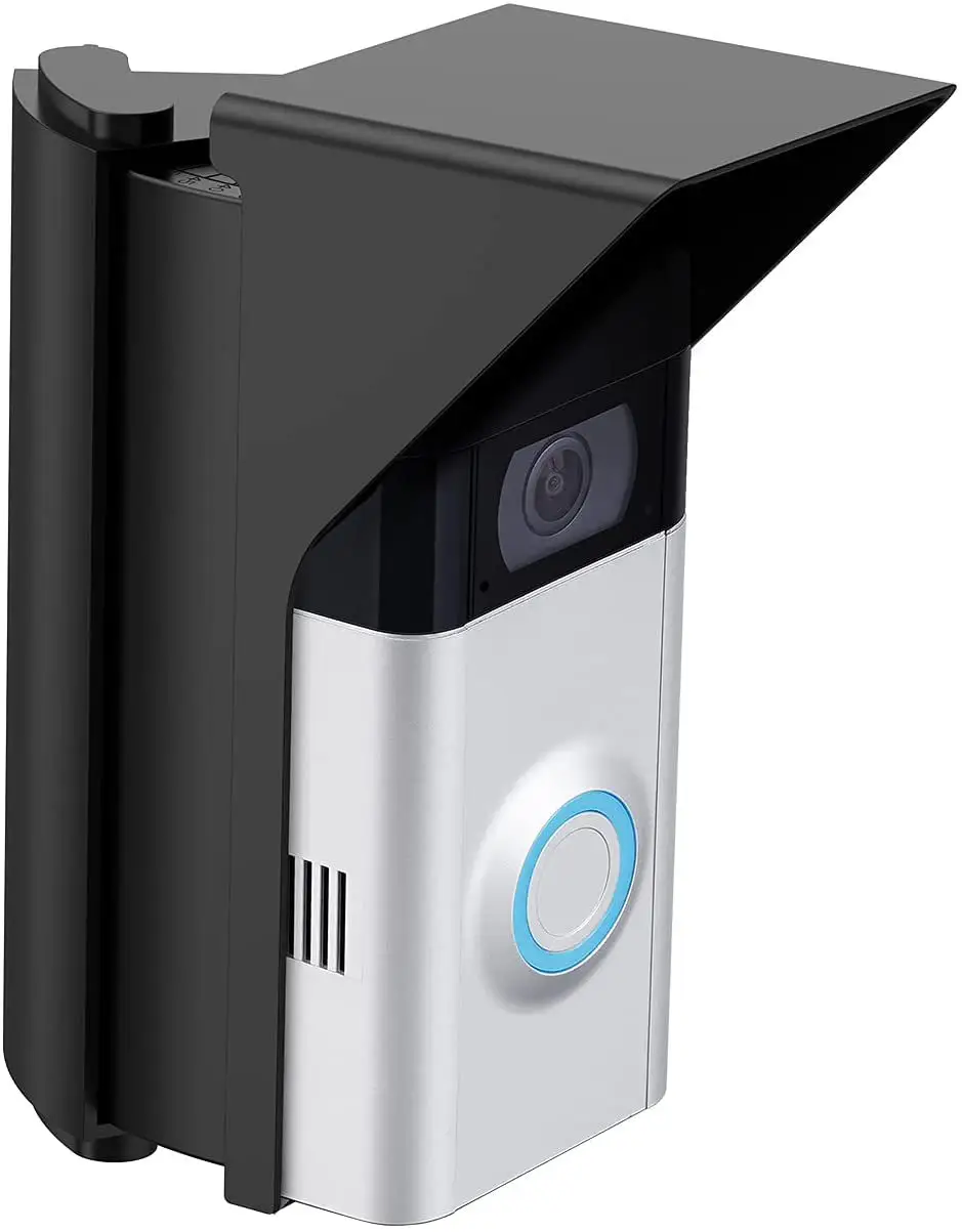 Ring Video Doorbell Foldable Mount Sunshade Angle of Adjustment Smart Doorbell Camera Rainproof Cover Metal Case Doorbell