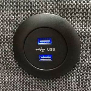 मिनी राउंड डुअल यूएसबी चार्जर पोर्ट 5v 2.1a सोफे डेस्कटॉप में छिपा हुआ है/U/uk प्लग के साथ सोफा मिनी राउंड यूएसबी चार्जर में एम्बेडेड - Product Image 4