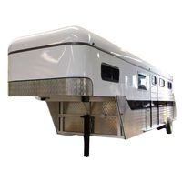 Remorque de luxe pour chevaux à col de cygne, double essieux avec freins électriques, remorque pour chevaux avec logement, remorque pour chevaux, bar à cocktails