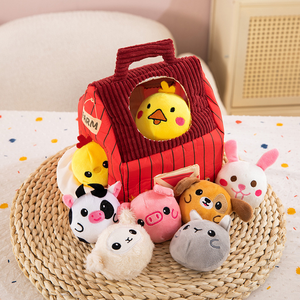 Vente en gros de figurines d'animaux de la ferme amusantes et créatives pour bébés, boîtes mystères, jouets en peluche éducatifs, décorations de bureau, cadeaux pour enfants - Product Image 5