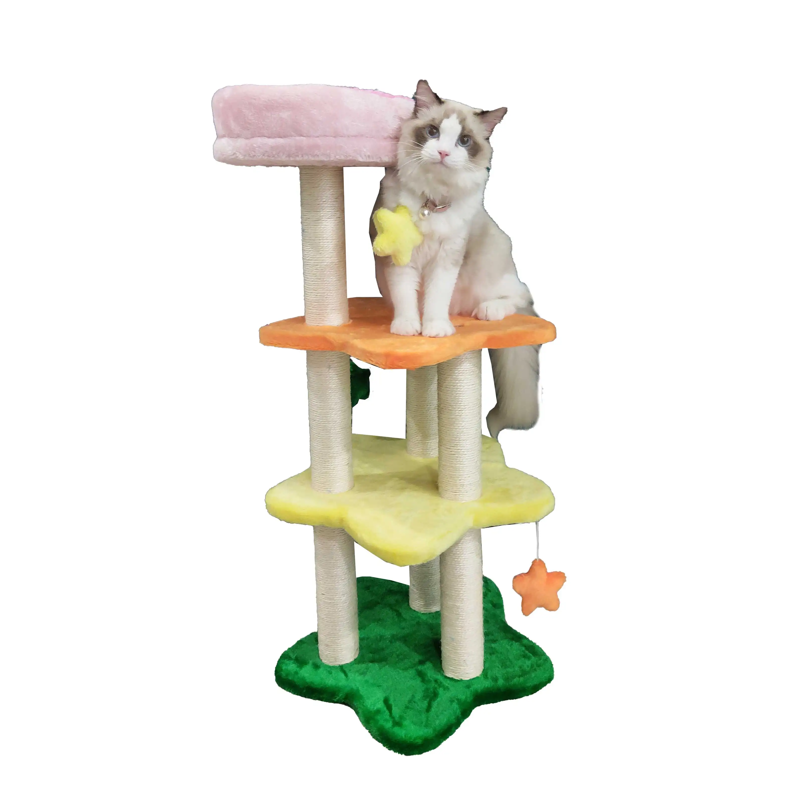 Rascador de juguete para gatos, torre de casa de árbol, muebles para mascotas, venta al por mayor de fábrica