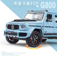 Dabenbaboros G800 Modèle de voiture tout-terrain en alliage Simulation à l'échelle 1:24 Recommandation de diffusion en direct Jouets en métal moulé sous pression Roues mobiles