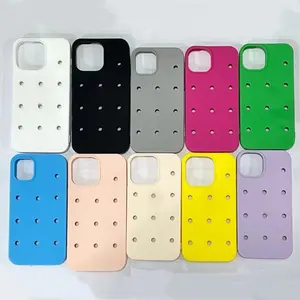 ขายส่งใหม่ยางนุ่มPVC Charm Crocเคสโทรศัพท์IphoneสําหรับiPhone 15 14 13 12 11 ผู้ชายผู้หญิงเด็กโทรศัพท์Charms