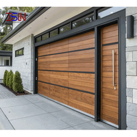 Porte de garage automatique à télécommande, en aluminium, résistante au vent, pour villa moderne, entrepôt, usage de sécurité