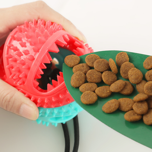 Pelota para masticar para perros de alta calidad, juguete de cuerda para tratar mascotas de goma con succión - Product Image 4