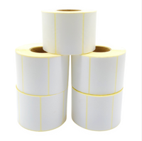 Etiqueta Térmica Directa de Vinilo de 58x40 mm, Autoadhesiva, Libre de BPA, Resistente al Agua, Rollo de Etiquetas de Código de Barras para Impresora de Recibos POS, Etiqueta de Precio