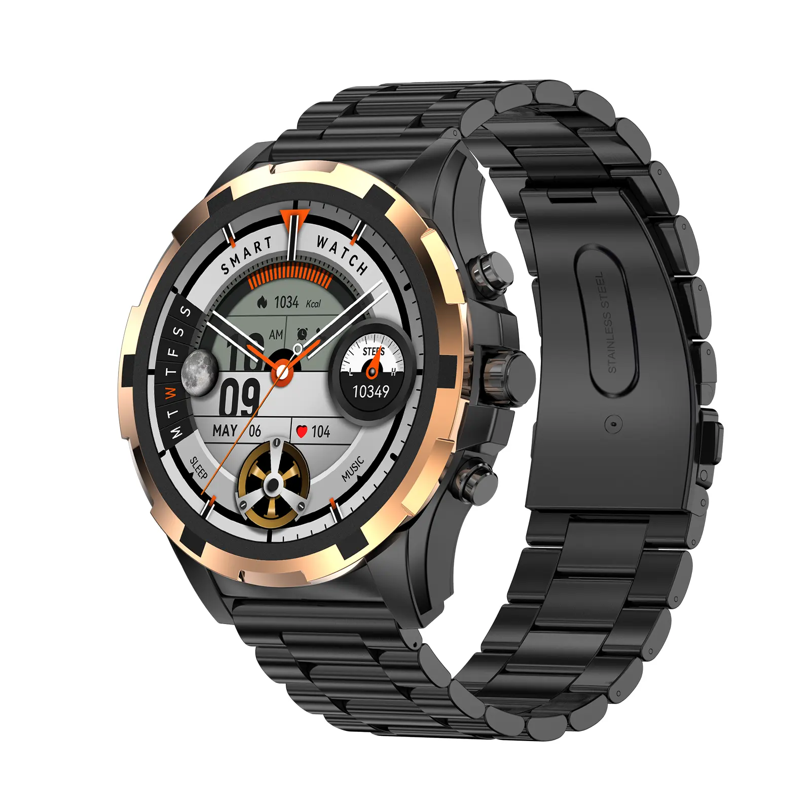 Relógio inteligente empresarial Hk98 Smartwatch NFC Amoled Aço Inoxidável Ip67 rastreador fitness à prova d'água com tela de toque relógio inteligente para homens