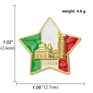 Creative Building Flag Brooch <strong>the</strong> Statue of Liberty <strong>Paris</strong> <strong>Eiffel</strong> <strong>Tower</strong> Lapel Pin Badge Tourist Souvenirs - Product Image 5