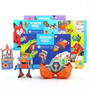Niños DIY origami hecho a mano materiales <span class=keywords><strong>animales</strong></span> 3D tridimensional jardín de infantes juguetes de origami - Product Image 1