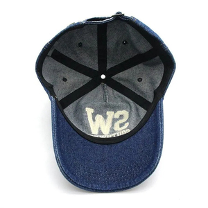 Sombrero de béisbol de mezclilla vintage lavado personalizado Sombrero de vaquero de 5 paneles con bordado de toalla Gorras de béisbol - Product Image 4