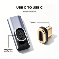 Adaptateur USB-C Femelle vers USB-C Mâle 100W, Convertisseur OTG, Charge Rapide, Synchronisation des Données, Connecteur pour Ordinateur Portable, Conception Coudée