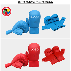 Wesing WKF Approved <strong>Karate</strong> Mitts Pu Leather <strong>Karate</strong> <strong>Gloves</strong> Without Thumb - Product Image 3