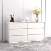 Tête de lit et pied de lit en cuir crème vintage avec rangement, personnalisable pour chambre et salon