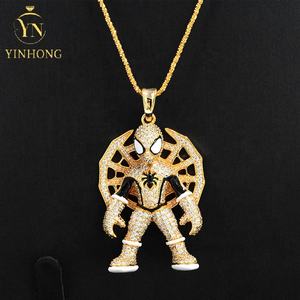 Collar <span class=keywords><strong>de</strong></span> <span class=keywords><strong>Spiderman</strong></span> con Diseño Creativo <span class=keywords><strong>de</strong></span> Joyería 3D, Pasa el Test <span class=keywords><strong>de</strong></span> Diamantes, Película <span class=keywords><strong>de</strong></span> Plata S925 - Product Image 6